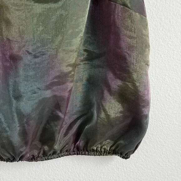 VTG 90s Grunge Iridescent Sheer Overlay Cami Top Goblincore Fairycore Whimsigoth - Picture 6 of 9